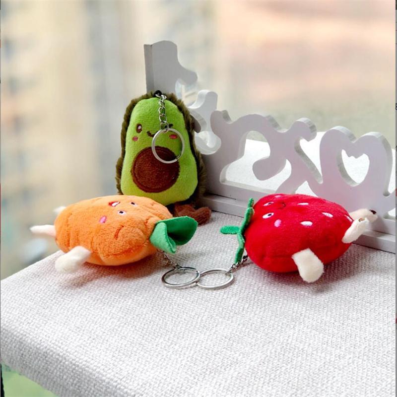 Jucărie umplută cu avocado Jucărie cu plante de pluș Desen animat drăguț Mini Fructe Morcov Căpșuni Fete Baieți Păpușă Plus Cadou pandantiv moale