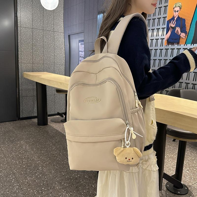 College Large Capacity School Bag Niche Design Casual Versatile Backpack Lightweight Waterproof Burden Reduction Backpack