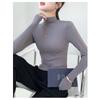 Women's Autumn and Winter Tshirts Superior Quality Long Sleeve Turtleneck Solid Color Fashion Ladies Tops