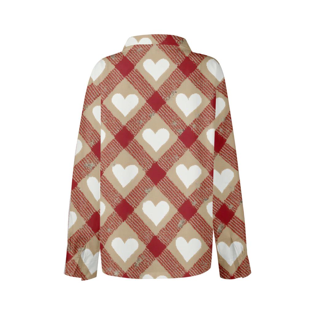 Women's Shirt Blouse Print Button Long Sleeve Casual Basic Shirt Collar Regular Top