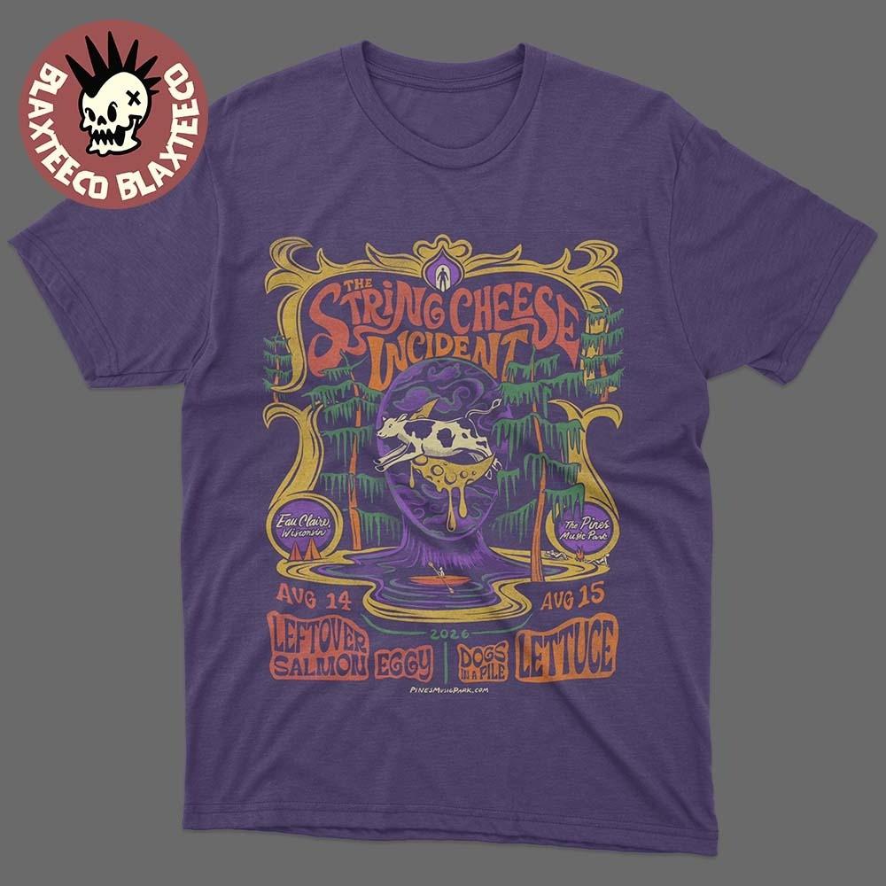 The String Cheese Incident О-Клэр Висконсин 2026 AThe Pines Music Park Футболка Унисекс Футболка S