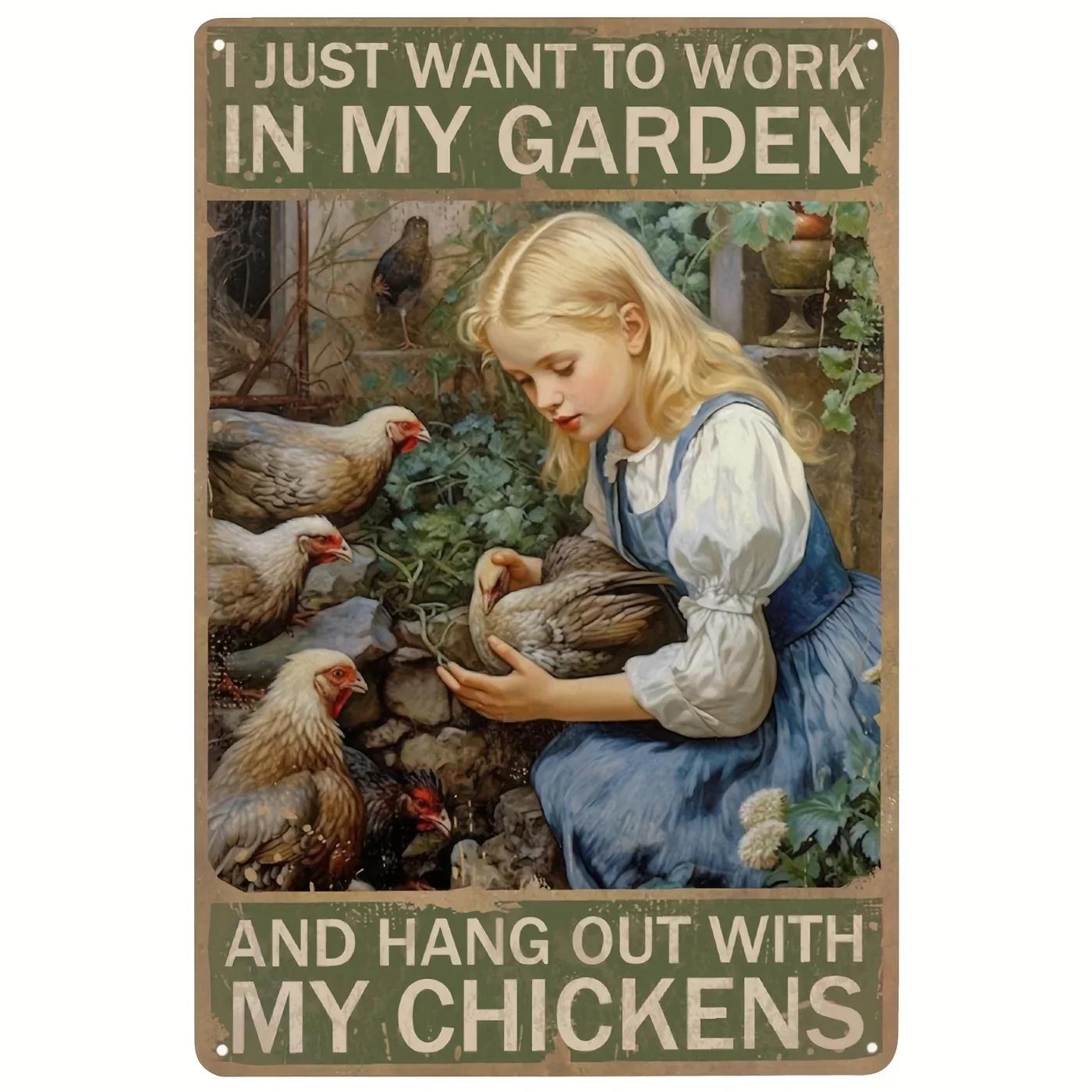 

Вінтажні алюмінієві таблички для курника для затишного декору кав ярні 20x30cm（7.8x11.8inch）