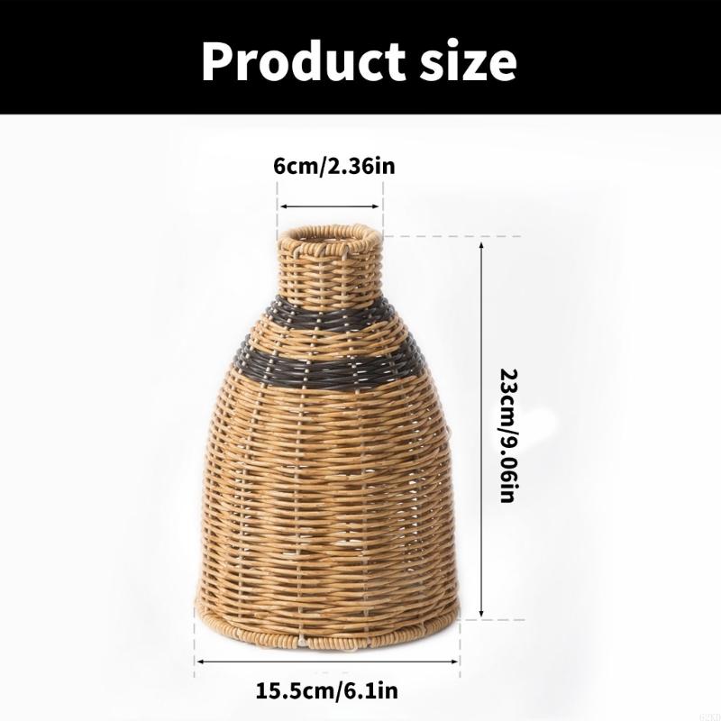 62KD Artistic Weave Pattern Vases for Dry Flower Arrangements Home Office Decoration