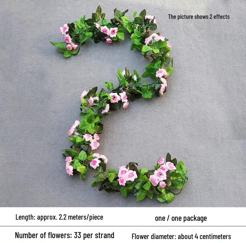 Artificial Rose Vine for Wedding Arches, Staircase Railings, and Ceiling Decor