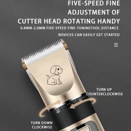 USB Aufladung Tierhaarschneider Wiederaufladbare Pflegewerkzeuge Leistungsstark Scharf Tier Elektrisch