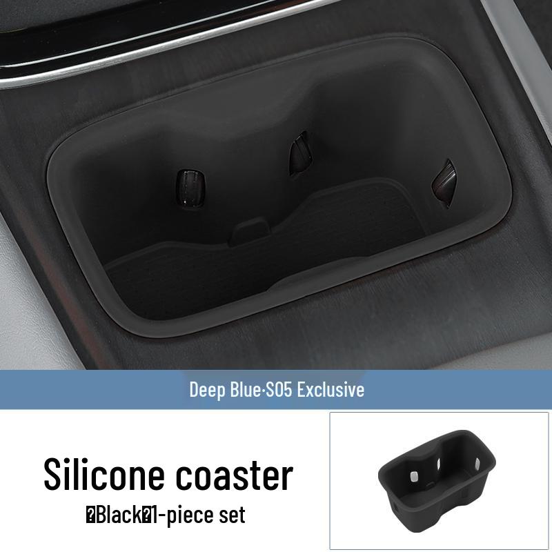 Deep Blue S05 Wireless Charging Pad: Semi-Enclosed Silicone Anti-Slip Mat for Car Cup Holders