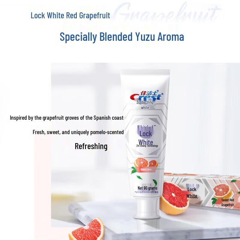 Crest Dual-Color Lock White Fluoride Toothpaste