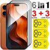 6-in-1 Gehärtetes Glas für iPhone 17 Pro Max 17Air HD Displayschutzfolien mit Kameraobjektiv-Schutzfolie für iPhone 17