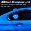 2Pcs Long Lasting Versatile Solar LED Heart Lights Suitable for Car Waterproof 5 Modes Decorative Night Light Atmosphere