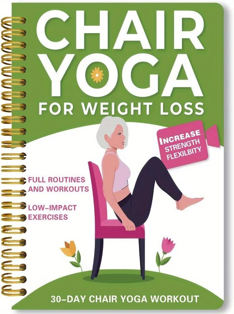 Geïllustreerd Stoelyoga Oefeningen Boek Voor Senioren Valpreventie & Flexibiliteit 30-Dagen Uitdaging Perfect Cadeau Voor Ouderen