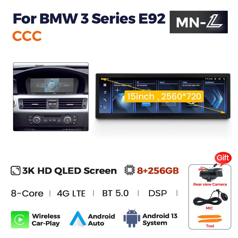 15" BMW 3 Series E90-E92 CIC/CCC Navigation Retrofit Screen