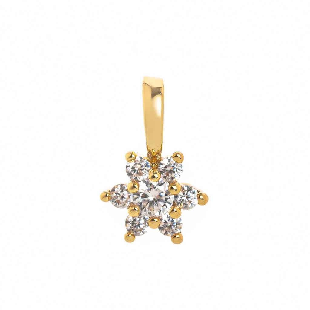 December Birthstone Necklace: Hexagonal & Round Zircon Pendant on Copper