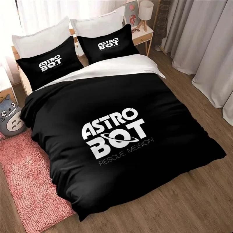 ASTRO BOT Cute Cartoon Bedding Set Duvet Cover Pillow Case Single Double King Size Adult Boys Bedroom