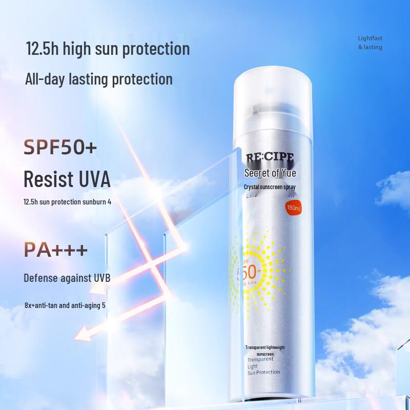 RE:CIPE Crystal Sunscreen Spray SPF50+ PA+++ 180ml
