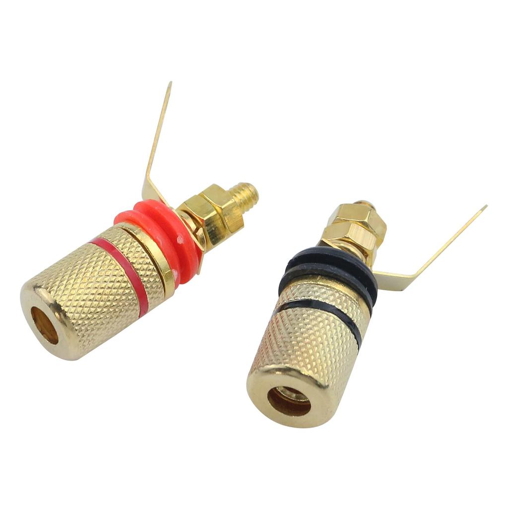 2-10pcs Premium Connector Set for 4mm Banana Plugs, Gold Plated Amplifier Speaker Binding Post Terminals