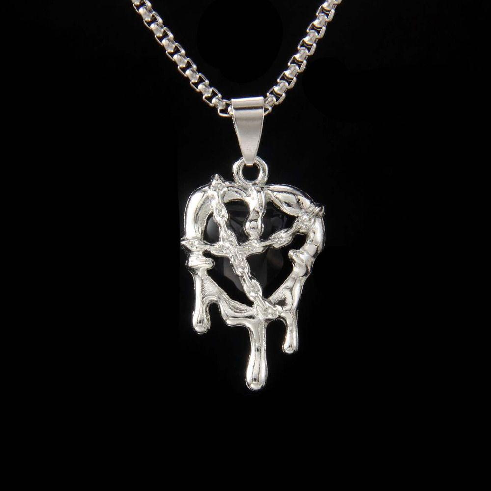 4PCS Personality Cross Necklace Set Prayer Crucifix Pendant Chain Thorn Love Necklace Set  Church