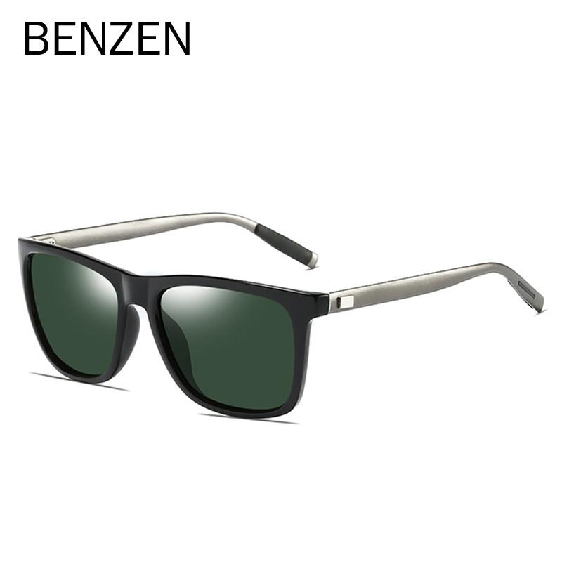 BENZEN Polarized Sunglasses For Men Aluminum Men's Sunglasses Rectangular Sun Glasses Women 9137B