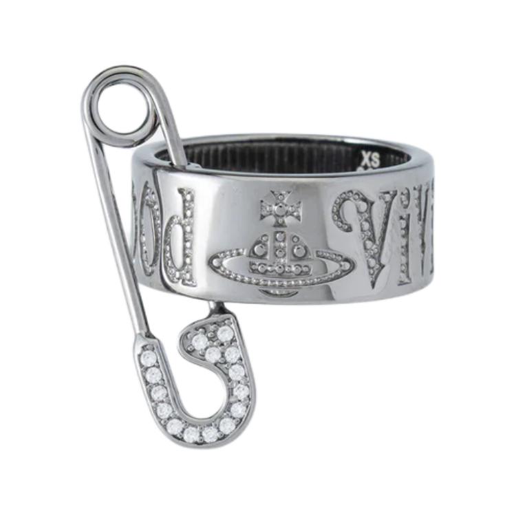 

Vivienne Westwood Inlaid Design Ring Men jewelry Black 1250952122 Basic Packaging-Dust Bag+Box,11-L