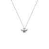 Light Luxury Niche Titanium Steel Necklace Women's Senior Design Sense Zircon Bow Clavicle Chain Neck Chain