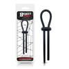 Adjustable Bow Penis Ring Solid Silicone Black