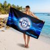 Millwall FC Vlastní plážová osuška, Personalizovaný potisk jména, Měkká rychleschnoucí osuška s fotbalovým logem, Svatební dar