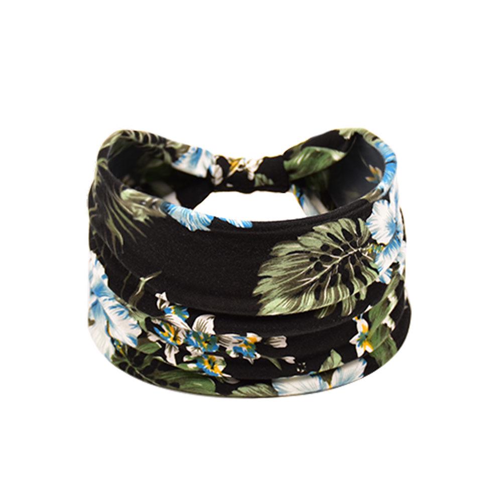 Women's Paisley Sport Yoga Headband - Sweat-Absorbing, Elastic Cotton, Bohemian Style