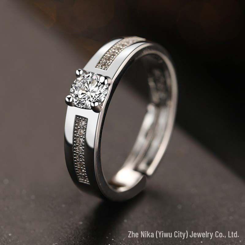 Pánský módní snubní prsten: Stylový, Klasický, Cool Párův Diamantový Prsten
