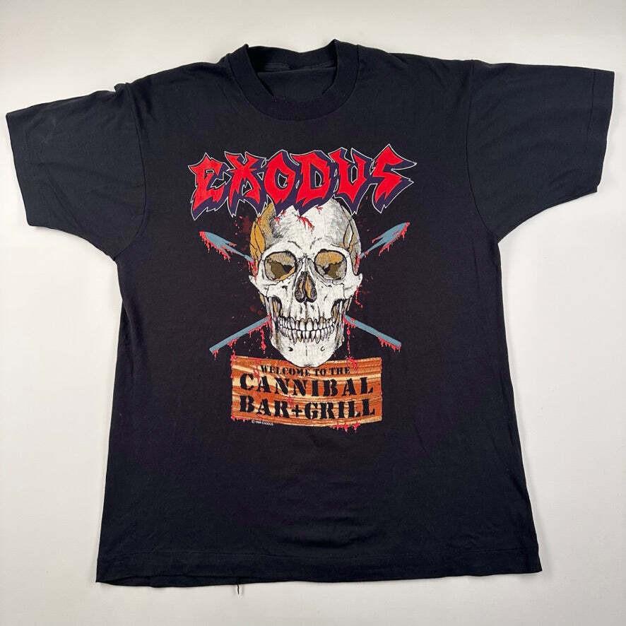 Винтажная футболка Exodus 1987 года, с коротким рукавом, черная, унисекс S-3XL, Подарочная футболка AR309, Унисекс футболка S