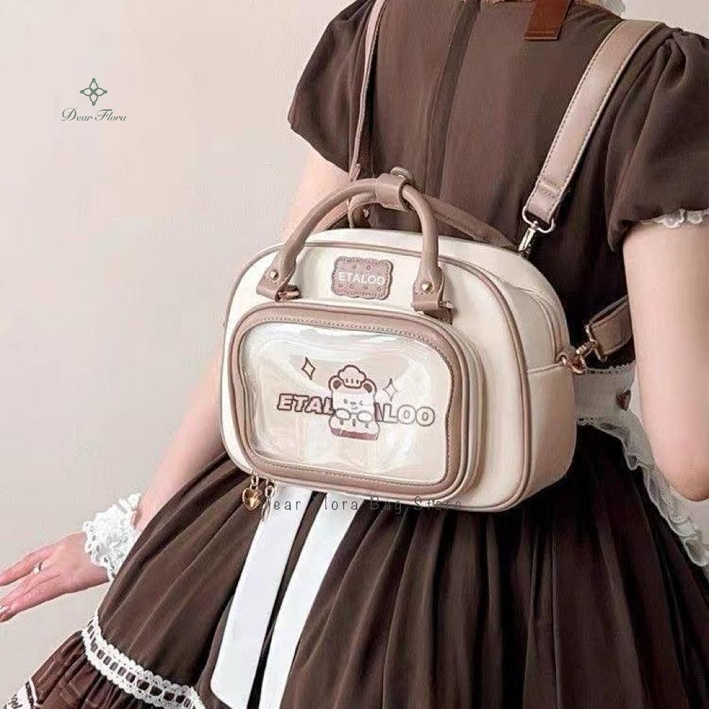 New Y2K Ita Sling Tote Roomy Sports Shoulder Carry Bag Charming Girls Transparent Messenger Bag DIY Display Everyday Handbags