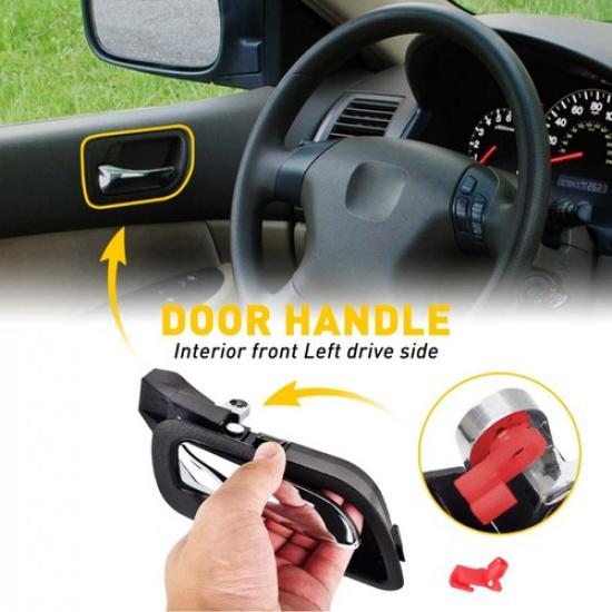 

Front Interior ide Black Door Handle Left for Set 03-07 Honda Accord Sedan