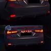 Red Lens Full LED Bumper Reflector Lights Compatible With 2018-up Toyota Camry, Function As Tail, Brake & Rear Fog Lamps