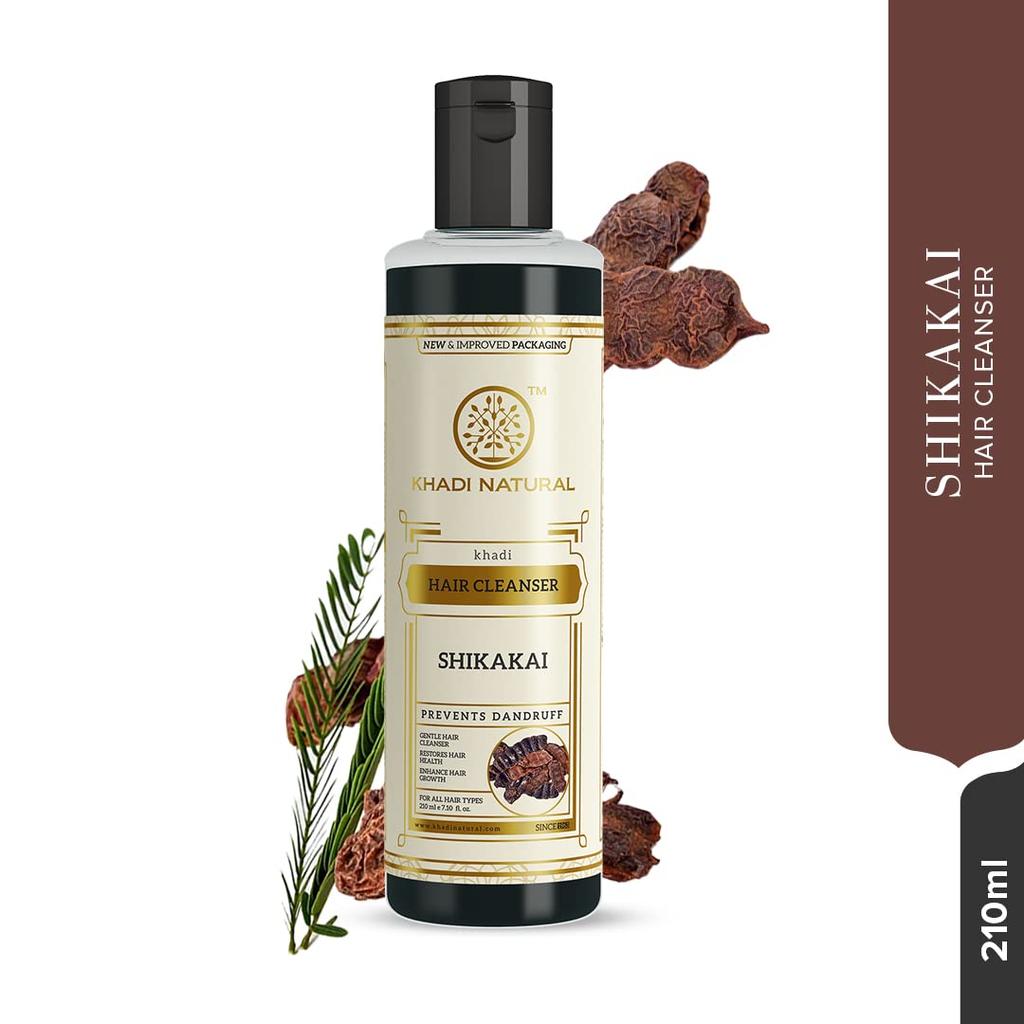 Khadi Natural Shikakai Shampoo 210ml Pack of 1 | Natural Hair Cleanser for All Hair Types
