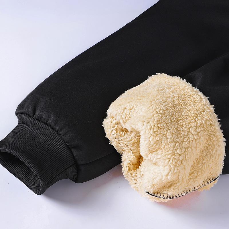 Men Pants for Men In Autumn and Winter Thickened with Fleece for Outerwear Casual Pants Warm Lamb Wool Sports Sweatpants