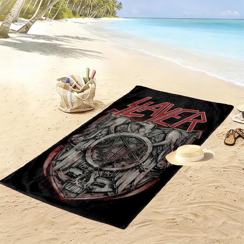 Slayer Print Strandlaken, Groot Zacht Sneldrogend Handdoek voor Strand Kamperen Zwemmen