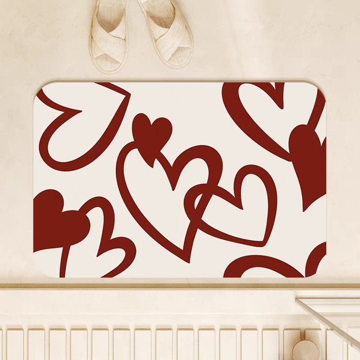 Love bathroom non-slip floor mat, water-absorbing oval diatom mud, bathroom mat, quick-drying, good care, dirt-resistant