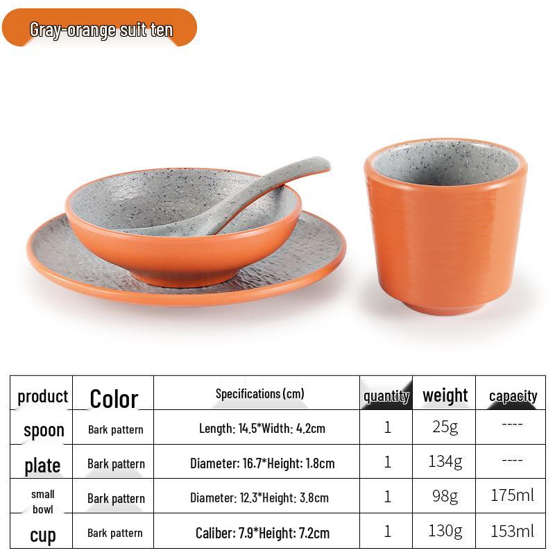 

Японский набор посуды для хот-пота из меламина: Включает миску, тарелку, чашку и столовые приборы для коммерческого барбекю и ресторанов