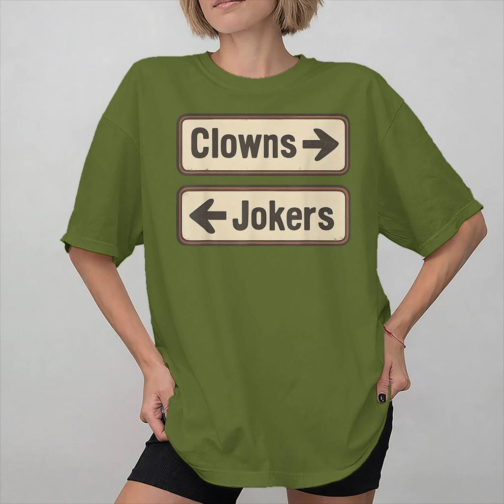 Richtung Clowns nach links Jokers nach rechts Merch Unisex Unisex Sommer Mode T-Shirt Baumwolle T-Shirt Bedrucktes T-Shirt Kleidung