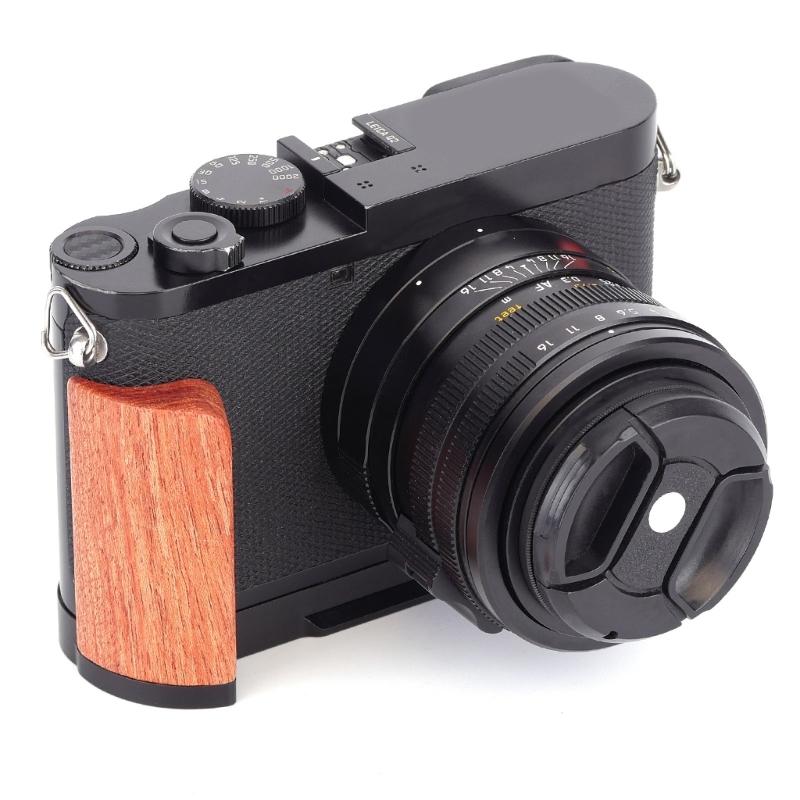 Secure Camera Grip with Wooden Handle for Q2 Improved Grip Comfort ARCA Tripod Compatibility Protective Bottom Pad