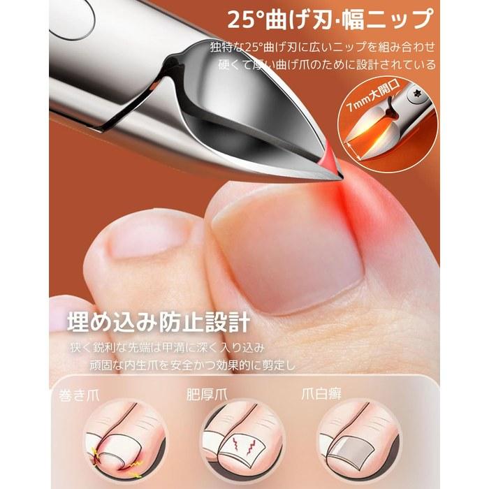 LIKENNY Nail Clippers Nipper Stainless Steel Ingrown Toenail Thick Nail Cutters Foot & Cuticle Trimmer Set (3 Pieces)