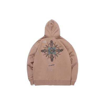 X Dunhuang Museum Co-Branded CF Trace Series Casual Sport Pullover Hoodie Men Tops Gingerbread-Brown AWDQC51-4