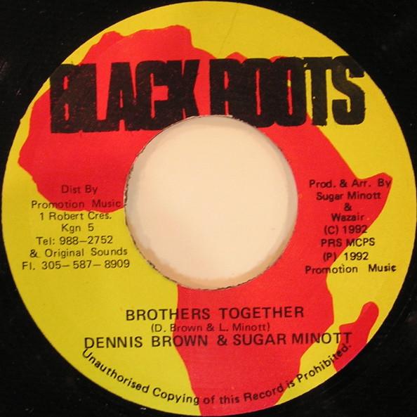 

7inch Record SUGAR MINOTT DENNIS BROWN Brothers Together NONE Black Roots 1992 Jamaica Reggae Ska Dub Used