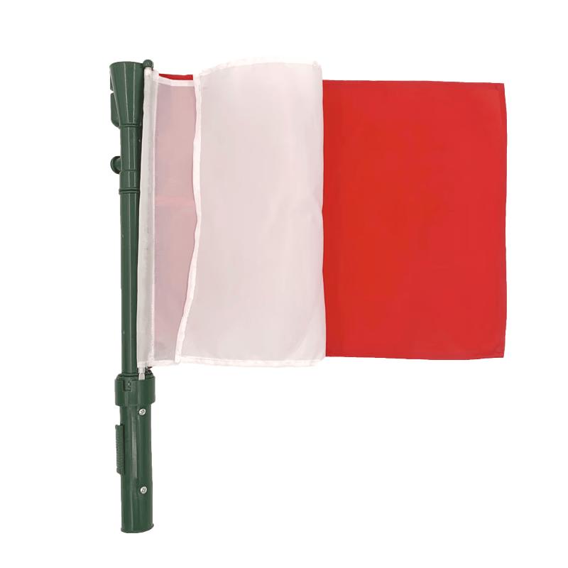 Red/White Signal Flag Set with Whistle & LED Light (5-Pack)
