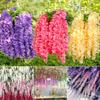 10PCS Realistic Artificial Wisteria Hanging Flower Bright Color Wisteria Flower Strips  Ceiling