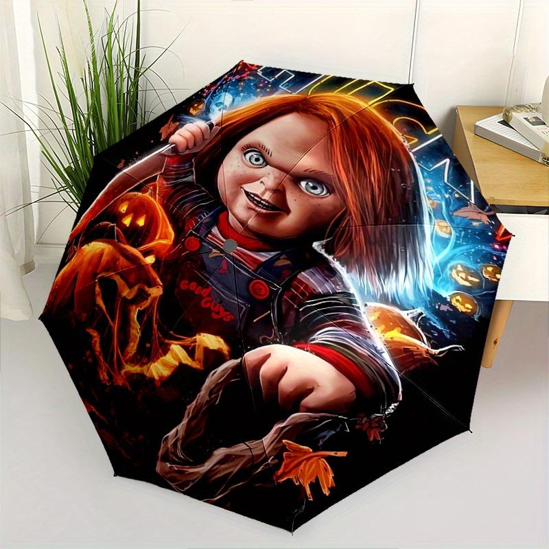 

Pumpkin Chucky Automatic Opening and Closing Folding - A Good Choice for Gifts, Fashionable and Convenient Cartoon Umbrella With Cute Cartoo