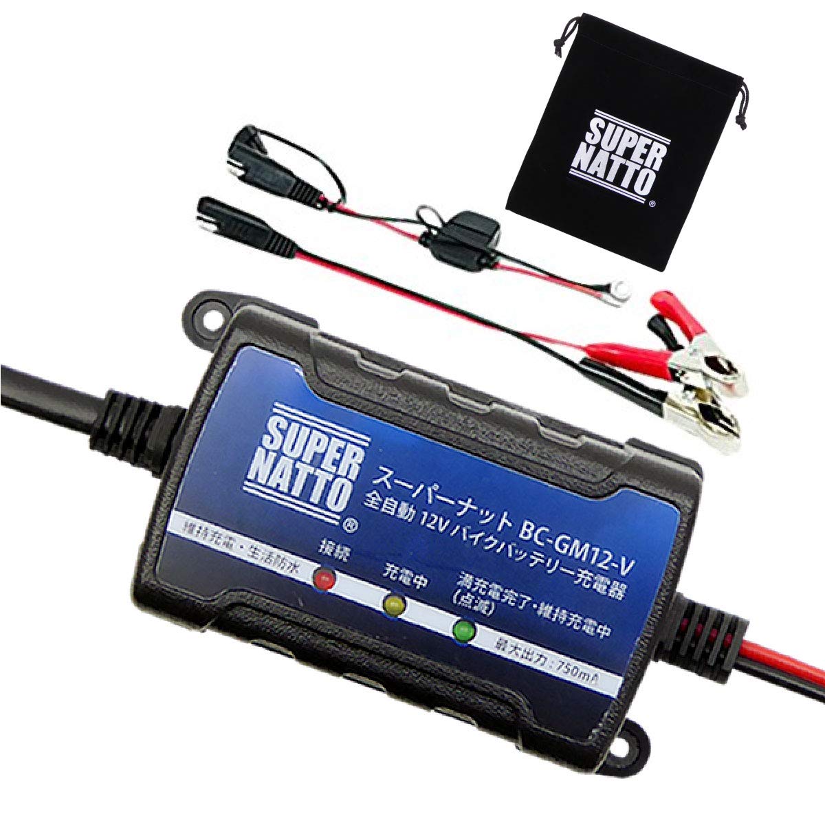 

SuperNut Fully Automatic 12V Motorcycle Charger Dedicated (Charger + Pouch) чёрный