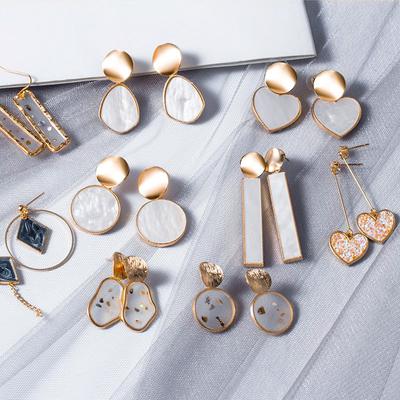 Nuovi orecchini pendenti coreani per le donne, moda vintage, orecchini pendenti lunghi geometrici, gioielli femminili kolczyki