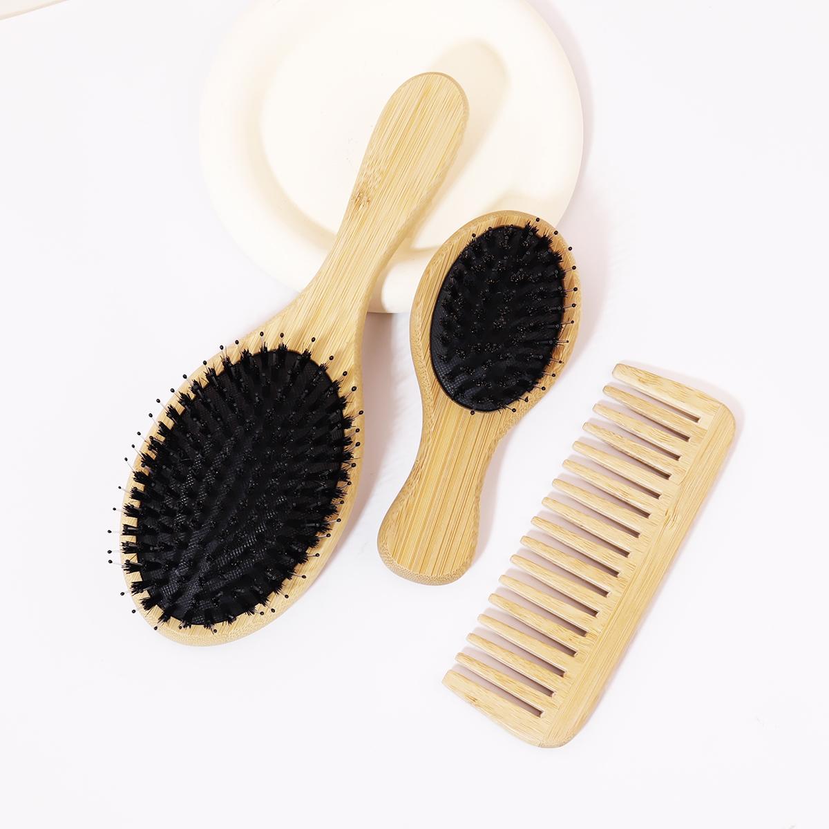 3pcs wooden comb set, double-sided comb scalp massage comb, scalp massage and hair styling, suitable for all hair types