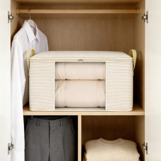 Storage Bag Dust-Proof Moisture-Proof Thickened Non-Woven Fabric Large Capacity Storage Box with Transparent Window