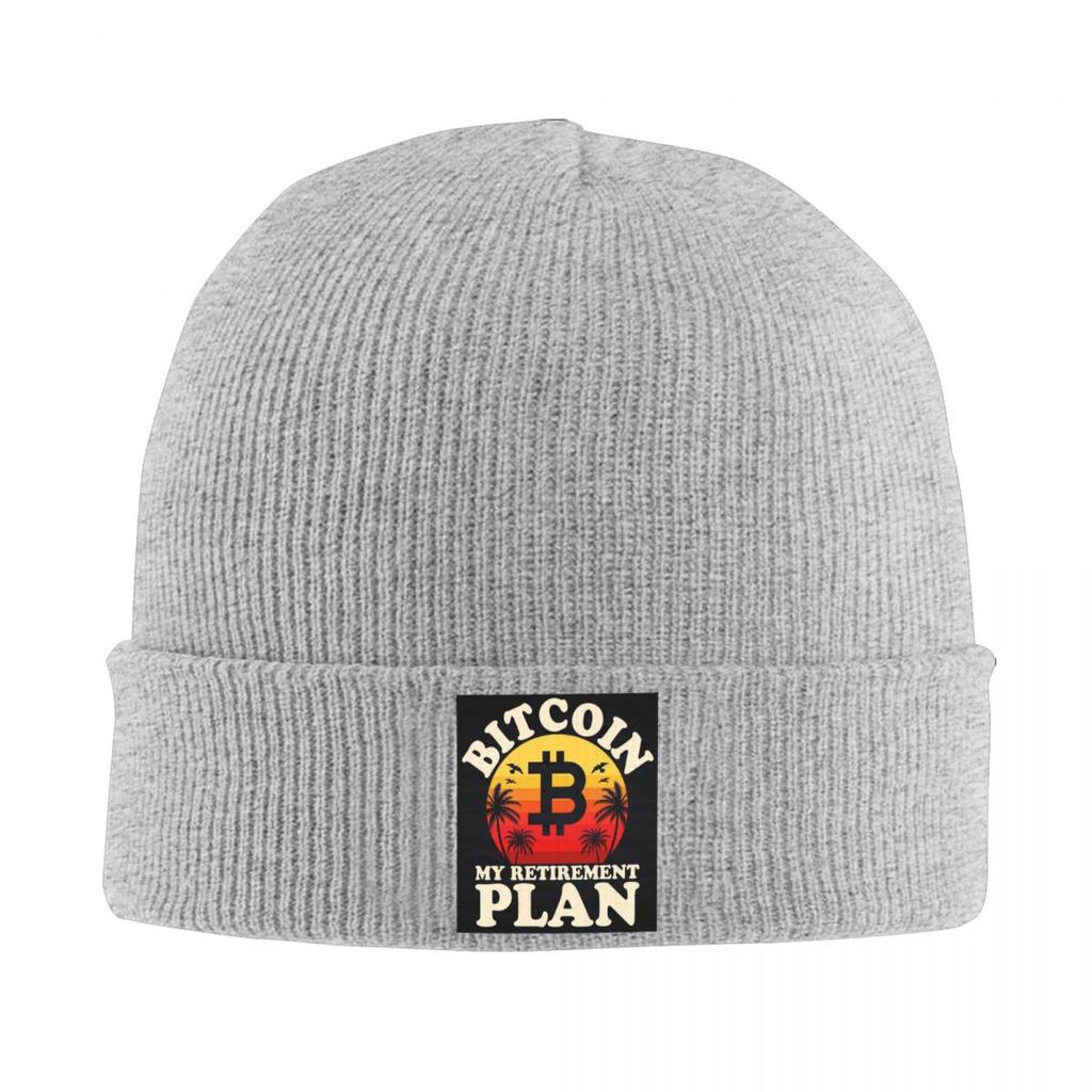 Bitcoin BTC Crypto Currency Warm Knitted Cap Winter Knit Bonnet Hat Skullies Beanies Hip Hop Caps for Unisex