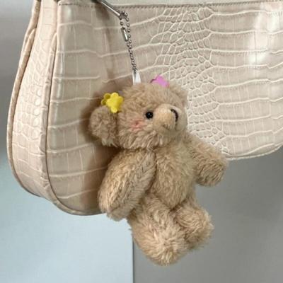 Teddy Bear Keychain Beige